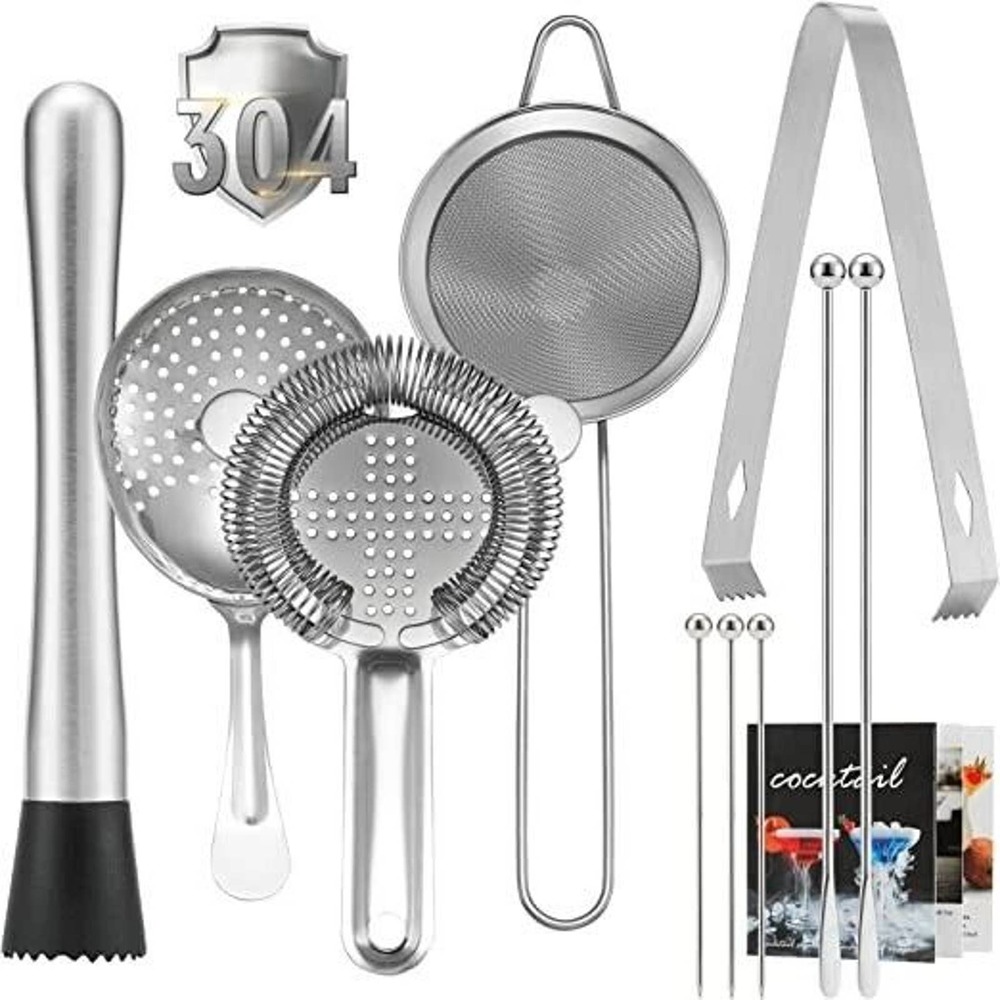 Cocktail Strainer and Muddler Set Bar Shaker Accessories